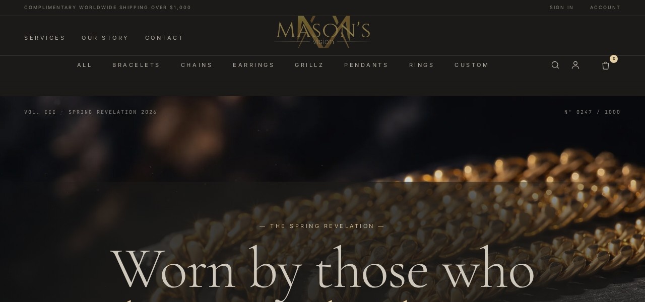 Mason’s Vision — начална страница
